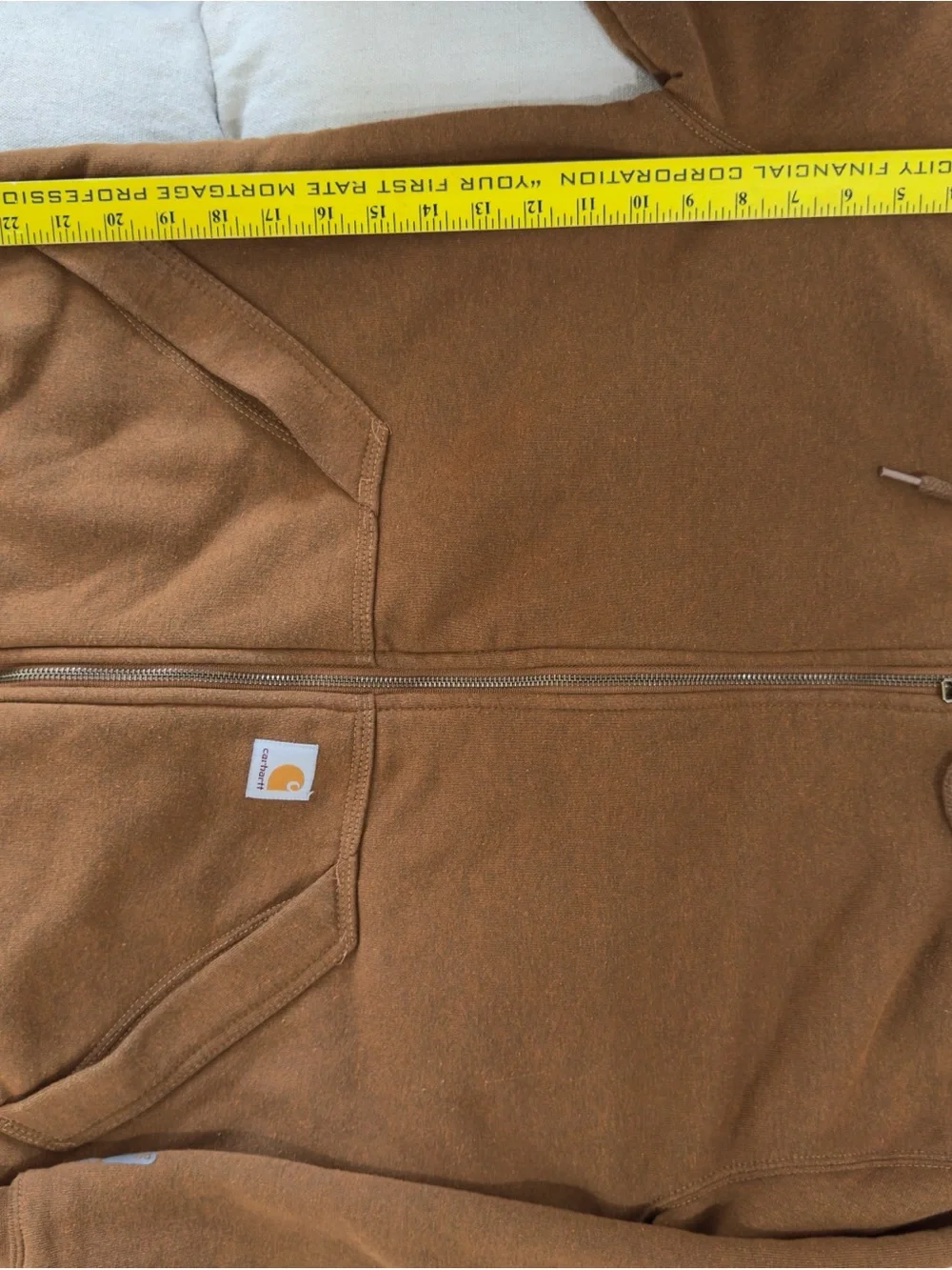 Carhartt Rain Defender Thermal Men's Brown Hooded Zip-Up Sweatshirt Jacket